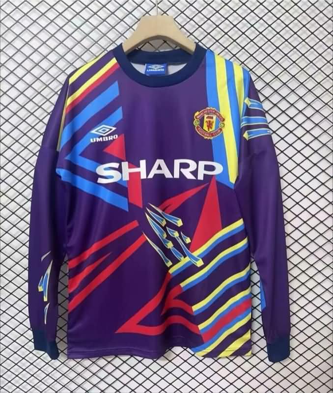 AAA(Thailand) Manchester United 1992/93 GK Purples Long Retro Soccer Jersey