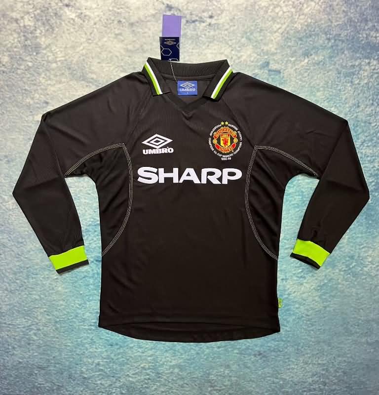 AAA(Thailand) Manchester United 1998/99 Third Long Sleeve Retro Soccer Jersey