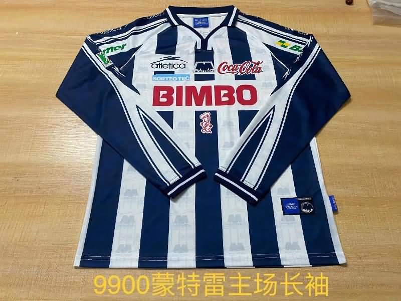 AAA(Thailand) Monterrey 1999/00 Home Long Sleeve Retro Soccer Jersey