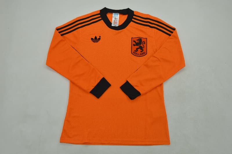 AAA(Thailand) Netherlands 1980 Home Retro Long Sleeve Soccer Jersey