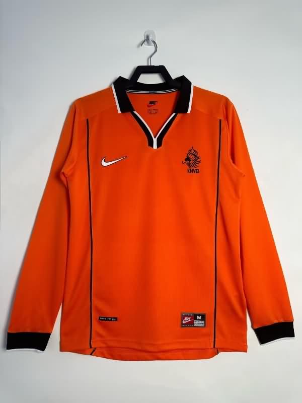 AAA(Thailand) Netherlands 1998 Home Long Sleeve Retro Soccer Jersey