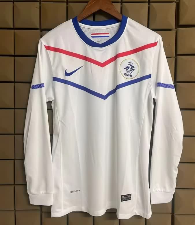 AAA(Thailand) Netherlands 2010 Away Long Sleeve Retro Soccer Jersey AAA(Thailand) Netherlands 2010 Away Long Sleeve Retro Soccer Jersey