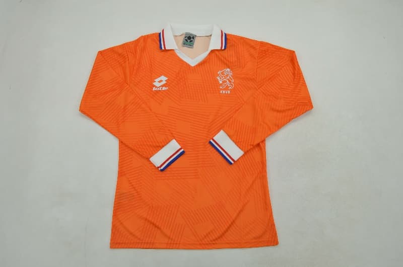 AAA(Thailand) Netherlands 1991/93 Home Retro Long Sleeve Soccer Jersey