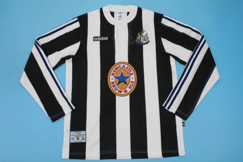 AAA(Thailand) Newcastle United 95/97 Home Retro Long Sleeve Soccer Jersey