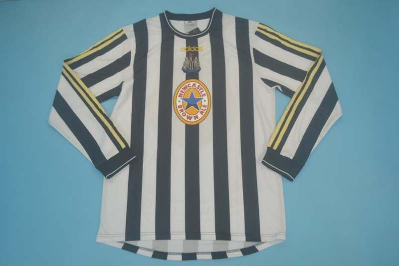 AAA(Thailand) Newcastle United 1997/99 Home Retro LS Soccer Jersey