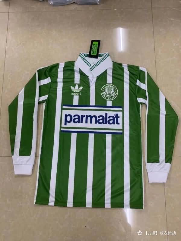 AAA(Thailand) Palmeiras 1992/93 Home Long Sleeve Retro Soccer Jersey