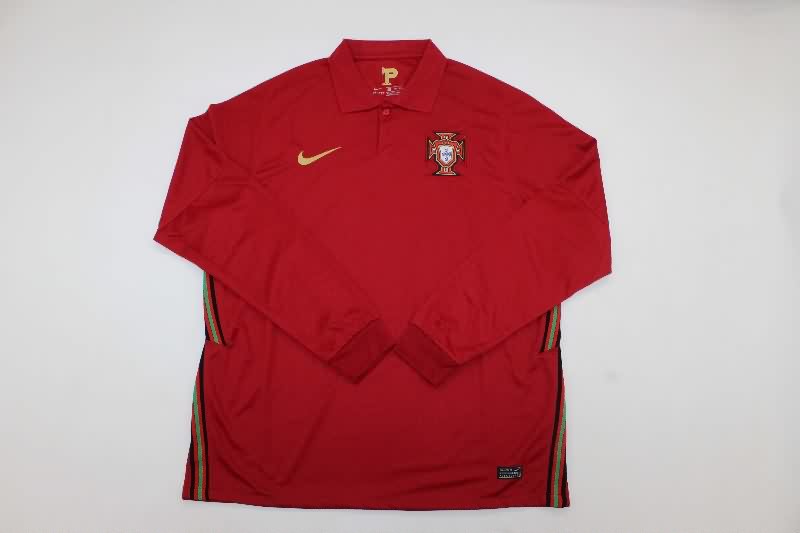 AAA(Thailand) Portugal 2020 Home Long Sleeve Retro Soccer Jersey