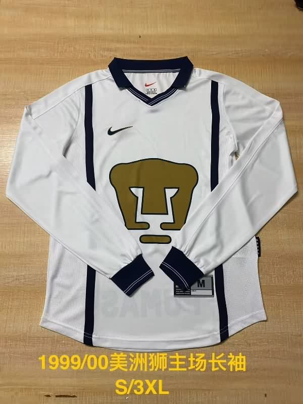 AAA(Thailand) Pumas UNAM 1999/00 Home Long Sleeve Retro Soccer Jersey AAA(Thailand) Pumas UNAM 1999/00 Home Long Sleeve Retro Soccer Jersey