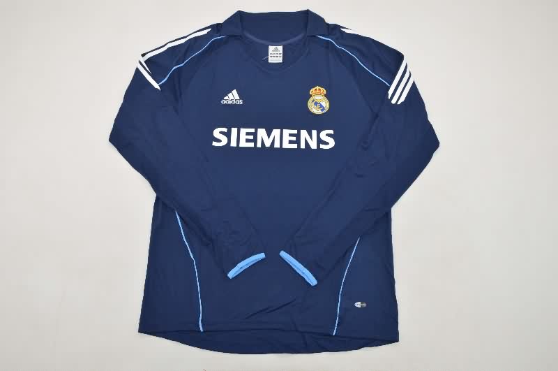 AAA(Thailand) Real Madrid 2005/06 Away Long Sleeve Retro Soccer Jersey
