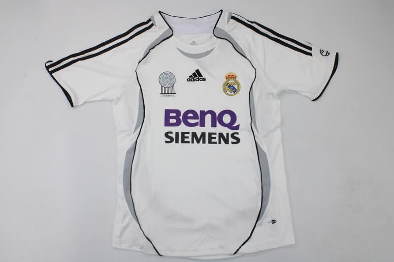 AAA(Thailand) Real Madrid 06/07 Retro Home Soccer Jersey