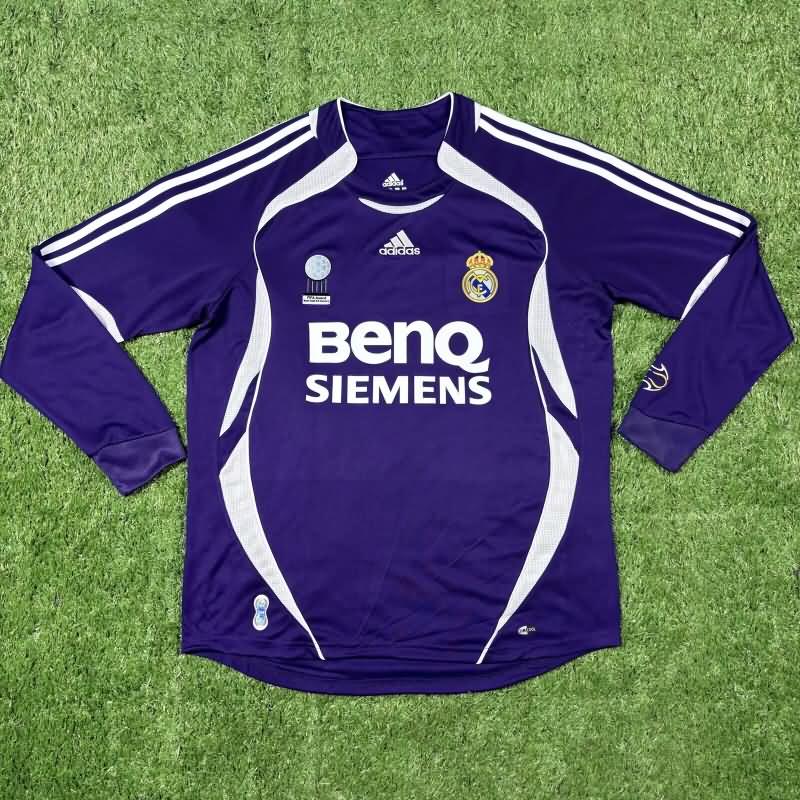 AAA(Thailand) Real Madrid 2006/07 Third Long Sleeve Retro Soccer Jersey