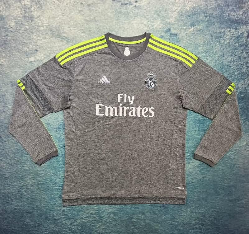 AAA(Thailand) Real Madrid 2015/16 Away Long Sleeve Retro Soccer Jersey