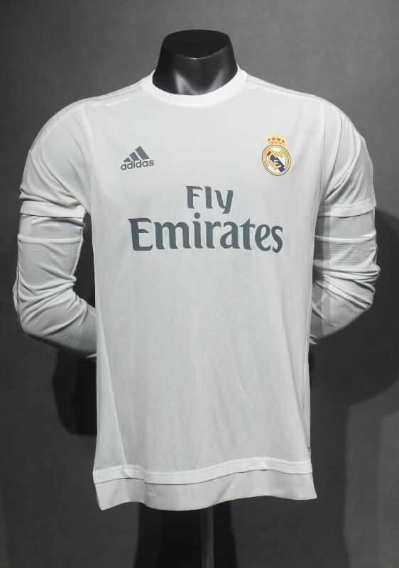 AAA(Thailand) Real Madrid 2015/16 Home Long Retro Soccer Jersey (Player)