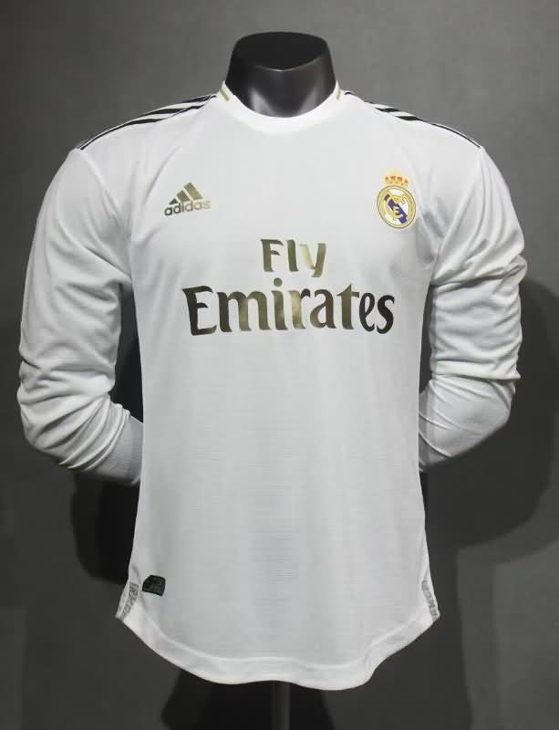 AAA(Thailand) Real Madrid 2019/20 Home Long Retro Soccer Jersey (Player)