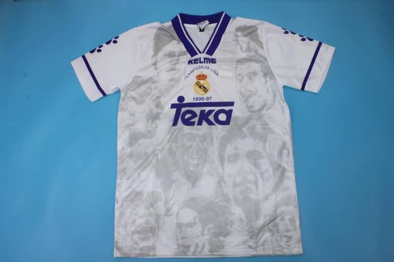AAA(Thailand) Real Madrid 96/97 Retro Home Champion Soccer Jersey