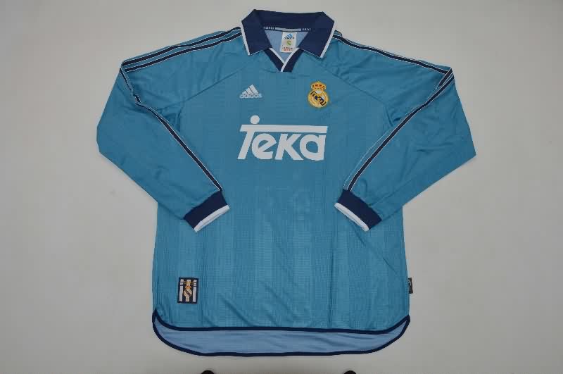 AAA(Thailand) Real Madrid 1999/01 Third Long Sleeve Retro Soccer Jersey