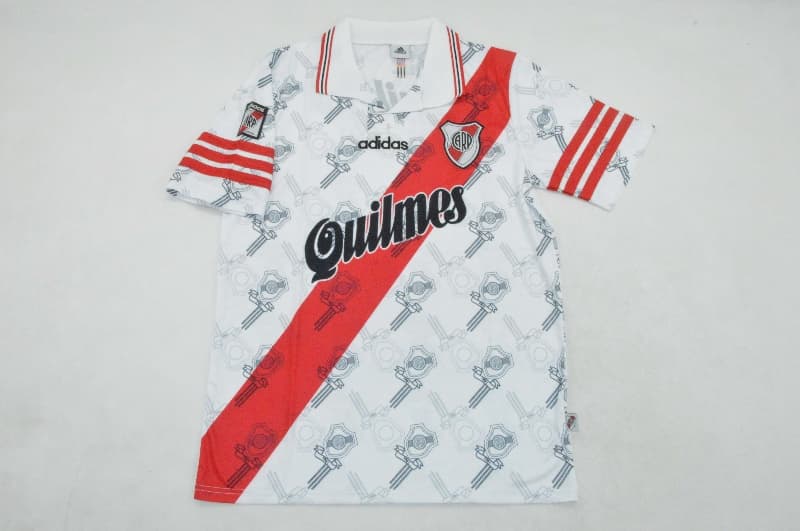 AAA(Thailand) River Plate 1996 Retro Home Soccer Jersey