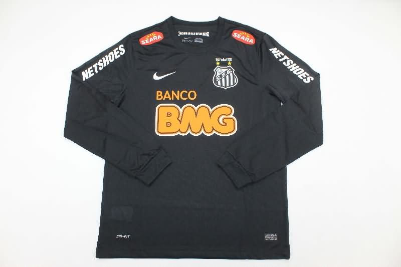 AAA(Thailand) Santos 2012/13 Black Retro Long Sleeve Soccer Jersey
