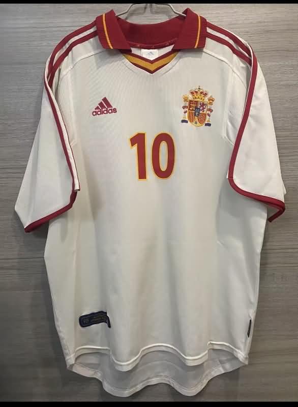 AAA(Thailand) Spain 2000 Away Retro Soccer Jersey