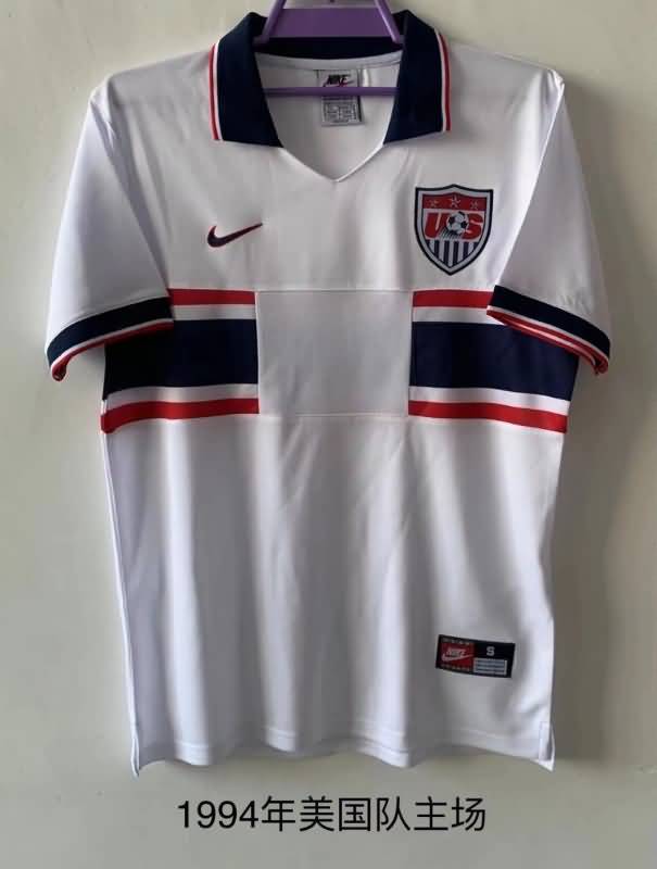 AAA(Thailand) USA 1994 Home Retro Soccer Jersey