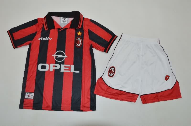 AC Milan 1997/98 Kids Home Soccer Jersey And Shorts