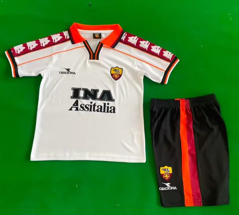 AS Roma 1998/99 Kids Away Soccer Jersey And Shorts AS Roma 1998/99 Kids Away Soccer Jersey And Shorts