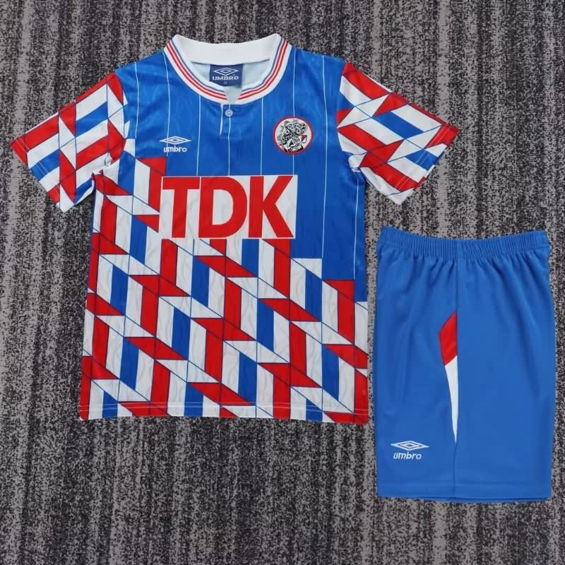 Ajax 1989/90 Kids Away Soccer Jersey And Shorts