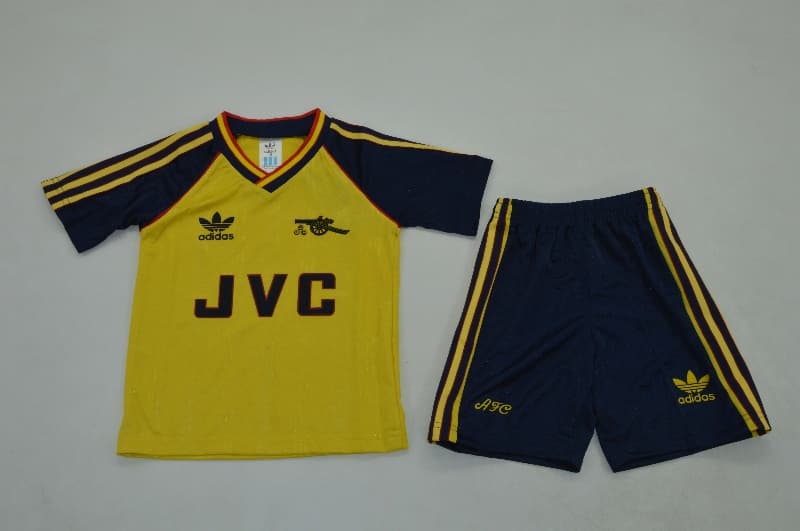 Arsenal 1988/90 Kids Away Soccer Jersey And Shorts
