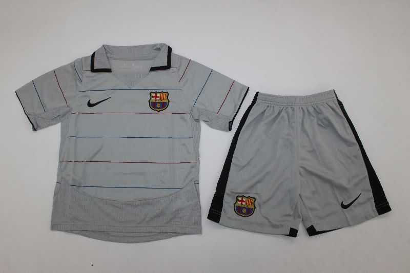 Barcelona 2003/04 Kids Away Soccer Jersey And Shorts