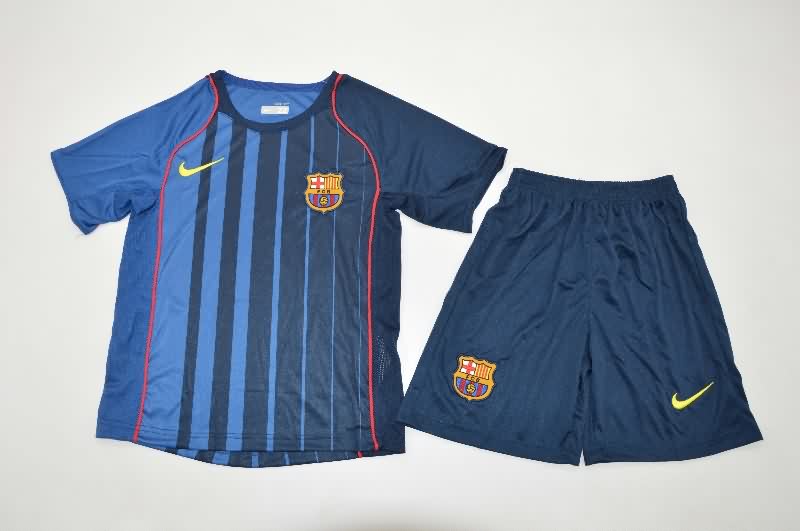 Barcelona 2004/05 Kids Away Soccer Jersey And Shorts