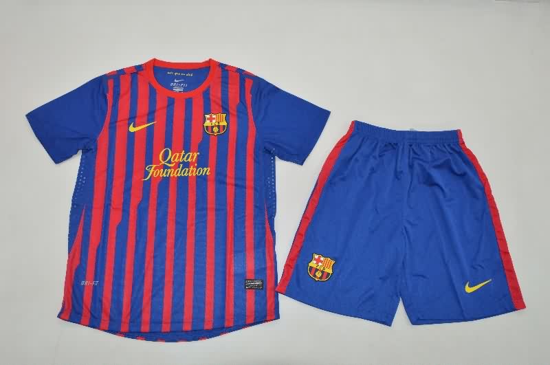 Barcelona 2011/12 Kids Home Soccer Jersey And Shorts