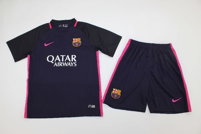 Barcelona 2016/17 Kids Away Soccer Jersey And Shorts
