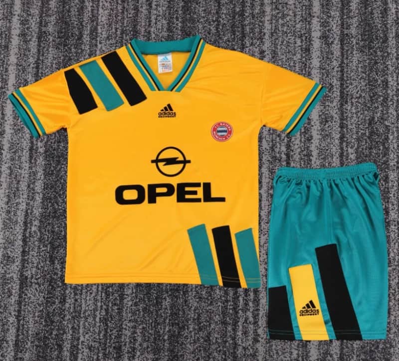Bayern Munich 1993/95 Kids Away Soccer Jersey And Shorts
