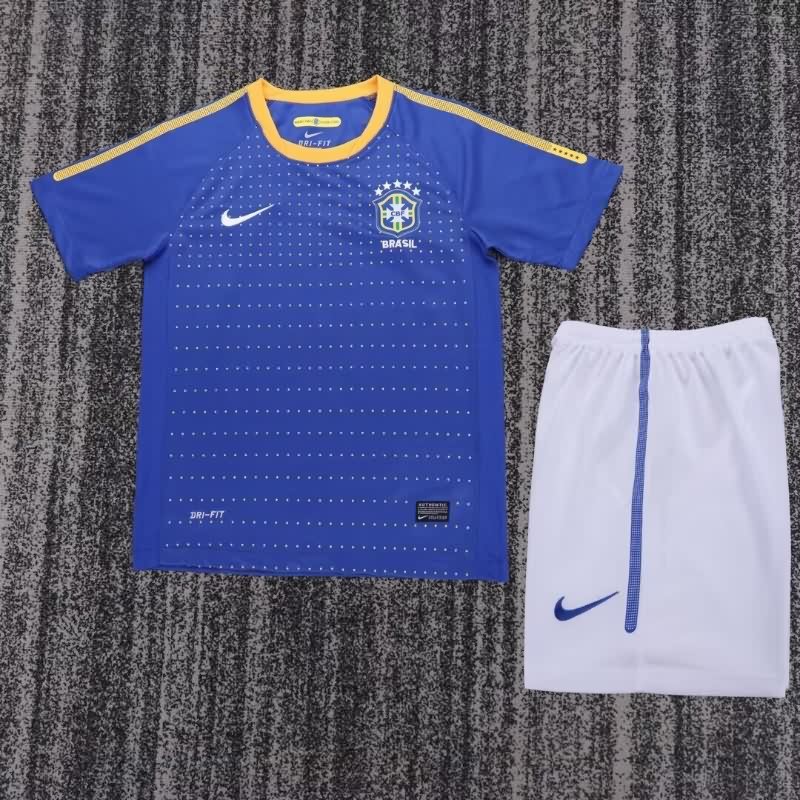 Brazil 2010 Kids Away Soccer Jersey And Shorts
