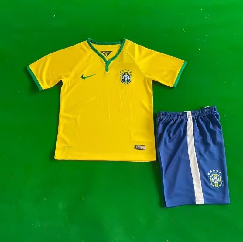 Brazil 2014 Kids Home Soccer Jersey And Shorts Brazil 2014 Kids Home Soccer Jersey And Shorts