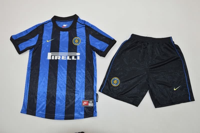 Inter Milan 1999/00 Kids Home Soccer Jersey And Shorts