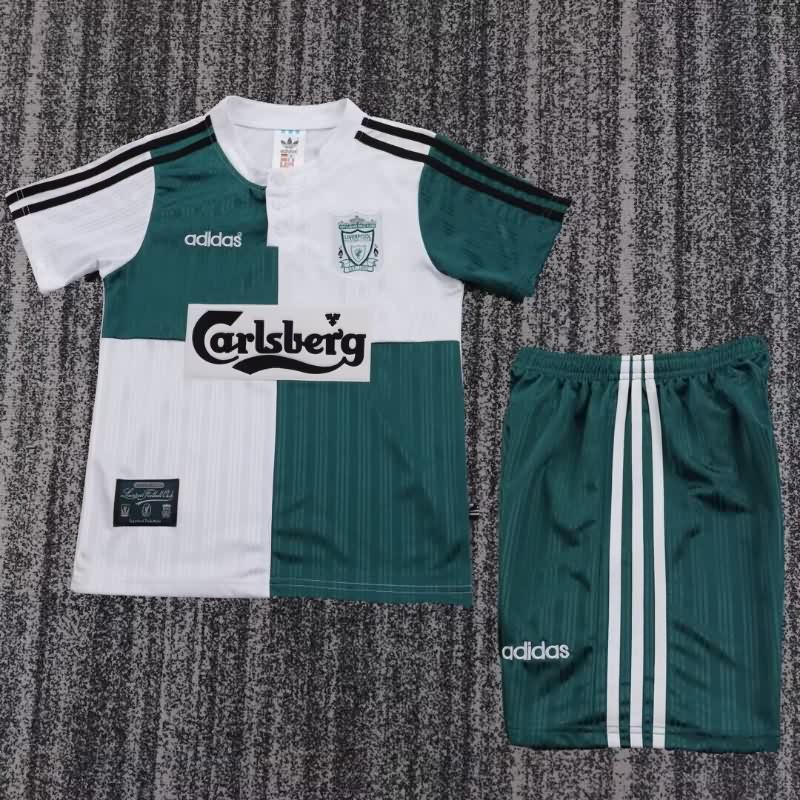 Liverpool 1995/96 Kids Away Soccer Jersey And Shorts