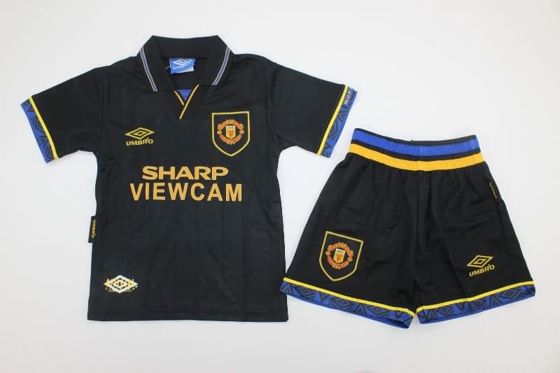 Manchester United 1993/95 Kids Away Soccer Jersey And Shorts