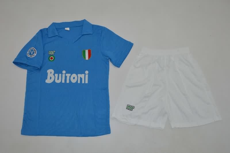 Napoli 1987/88 Kids Home Soccer Jersey And Shorts