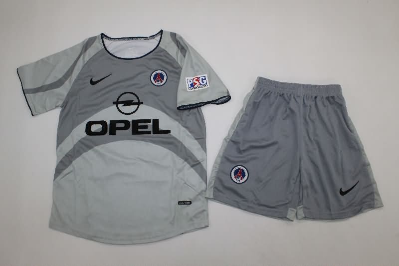 Paris St Germain 2001/02 Kids Away Soccer Jersey And Shorts