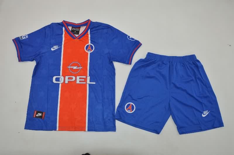 Paris St Germain 1995/96 Kids Home Soccer Jersey And Shorts