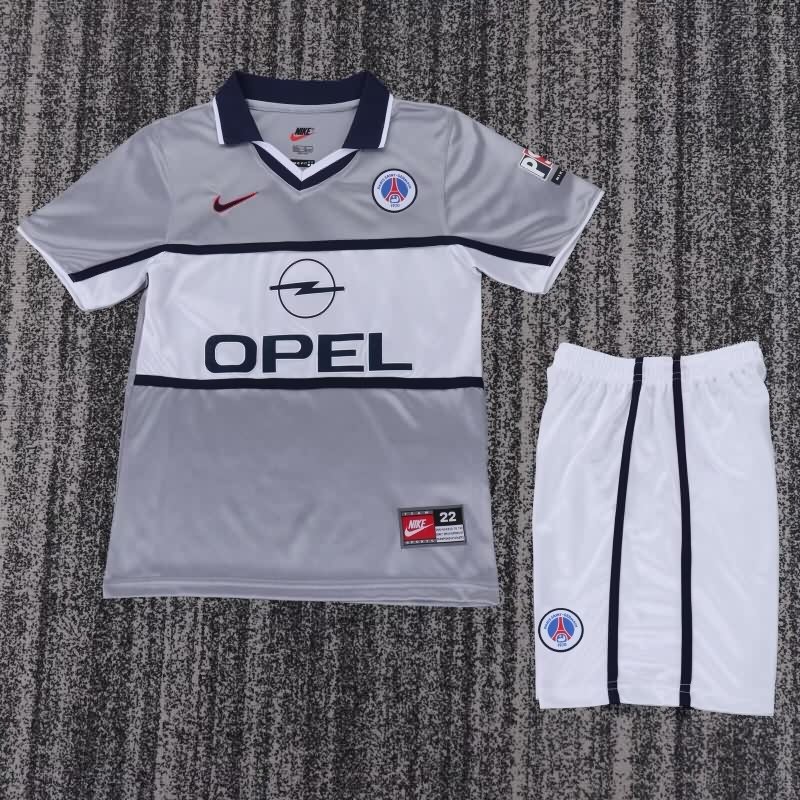 Paris St Germain 1999/01 Kids Away Soccer Jersey And Shorts