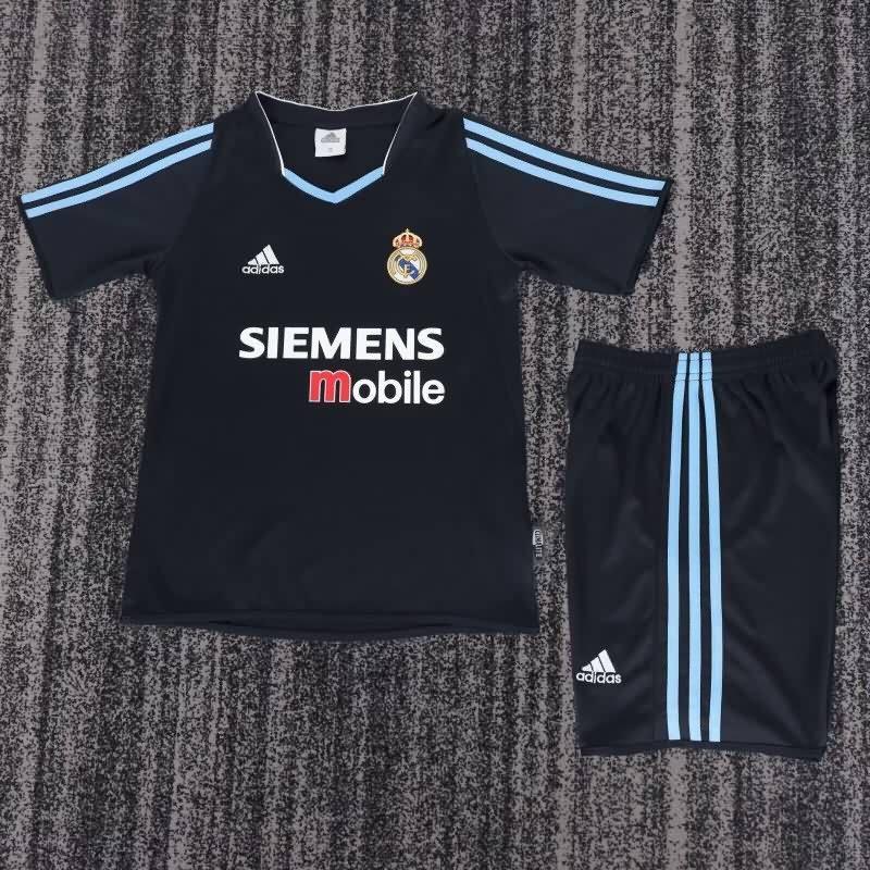 Real Madrid 2003/04 Kids Away Soccer Jersey And Shorts