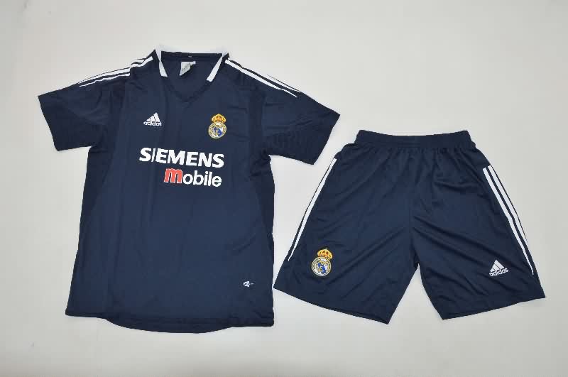 Real Madrid 2004/05 Kids Away Soccer Jersey And Shorts