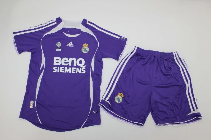 Real Madrid 2006/07 Kids Third Soccer Jersey And Shorts
