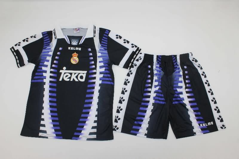 Real Madrid 1997/98 Kids Third Soccer Jersey And Shorts