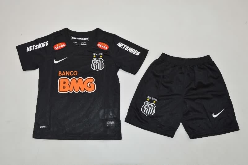 Santos 2012/13 Kids Black Soccer Jersey And Shorts