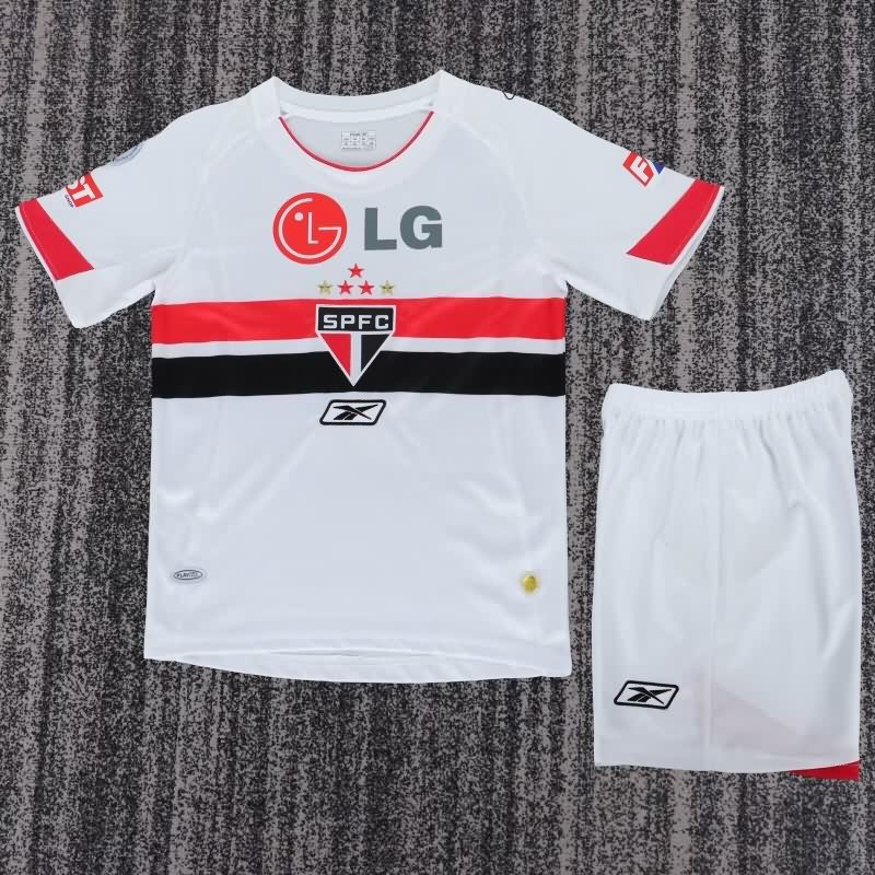 Sao Paulo 2007/08 Kids Home Soccer Jersey And Shorts