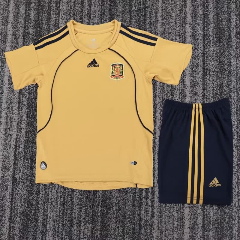 Spain 2008 Kids Away Soccer Jersey And Shorts