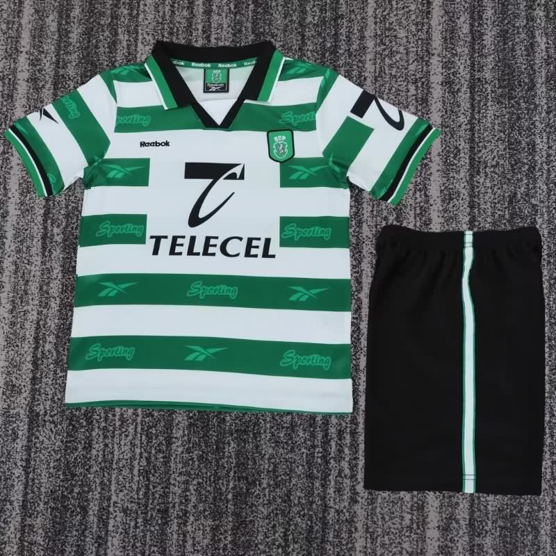 Sporting Lisbon 1999/00 Kids Home Soccer Jersey And Shorts